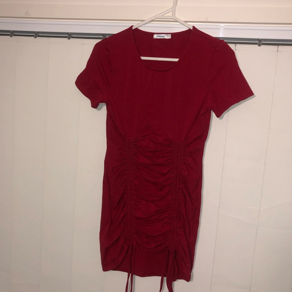 Red Mini Dress with Strings